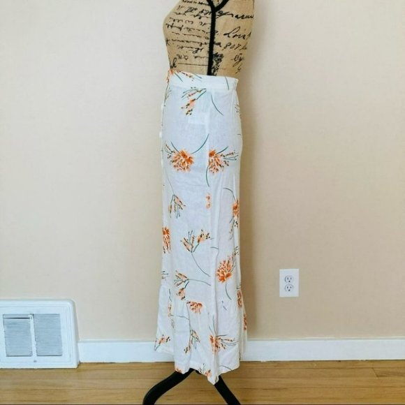 Urban Outfitters Selma Linen Ruffle Button Maxi Skirt Size XS - Picture 6 of 16